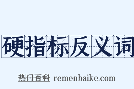 硬指标反义词是什么意思的图片